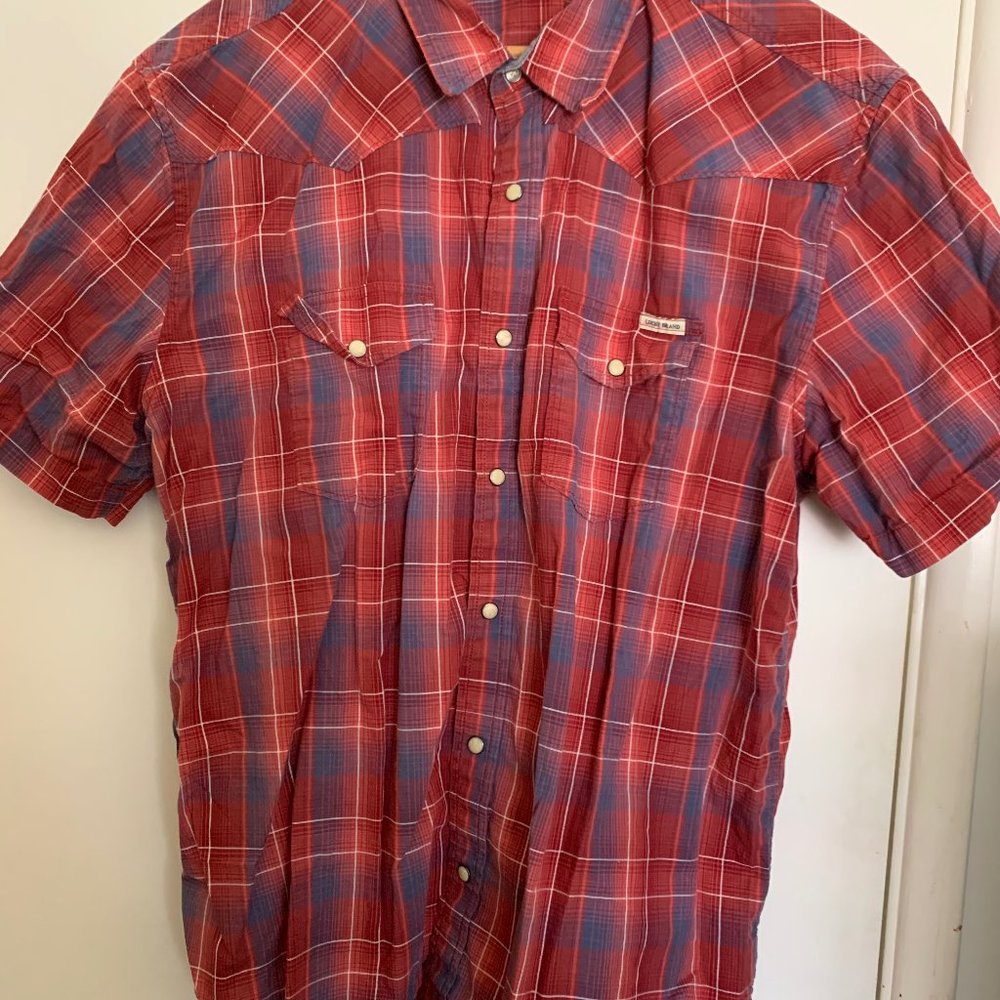 Lucky Brand Short Sleeve Western Shirt XL